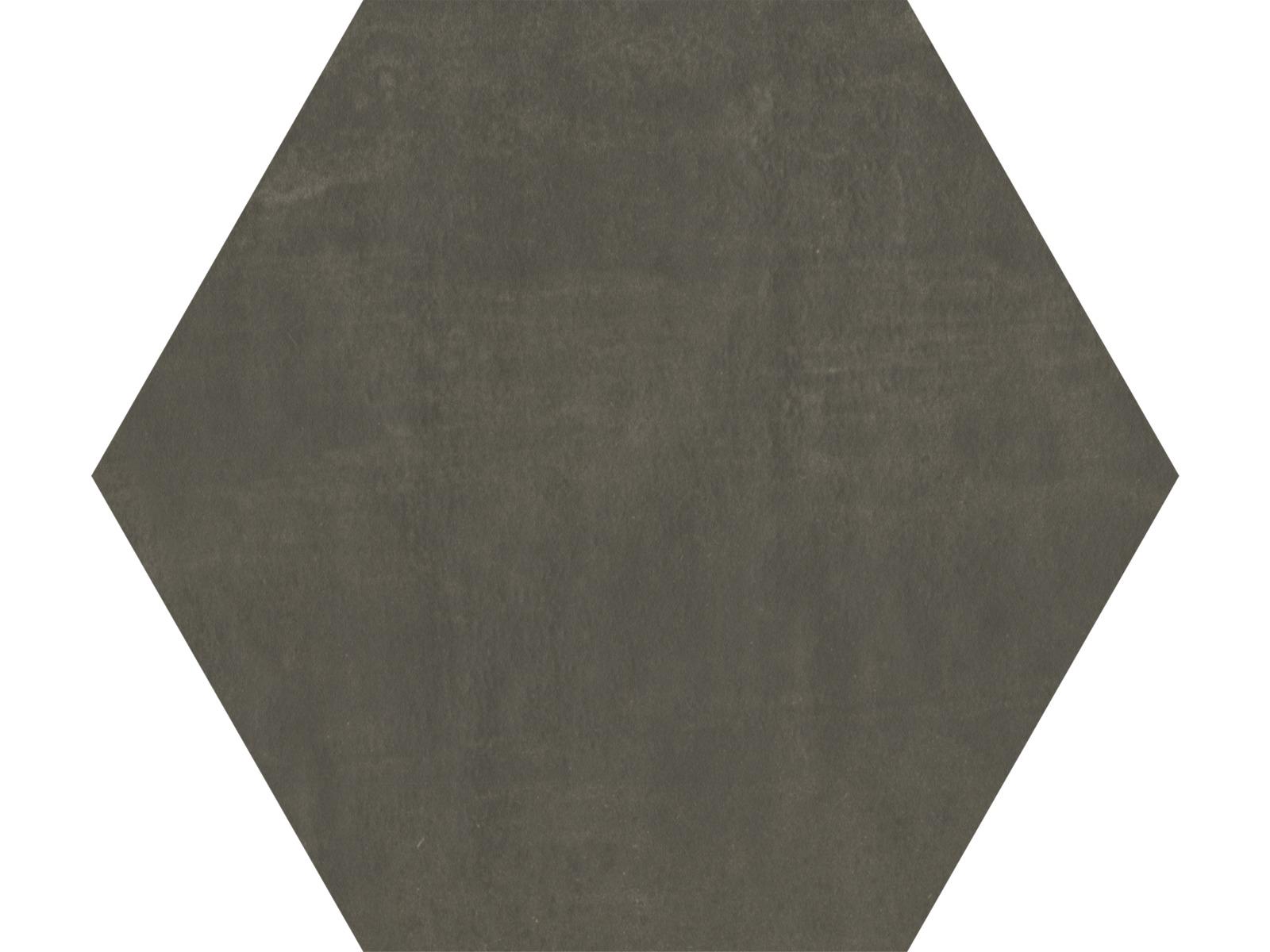 Hexagon black 17.5x20