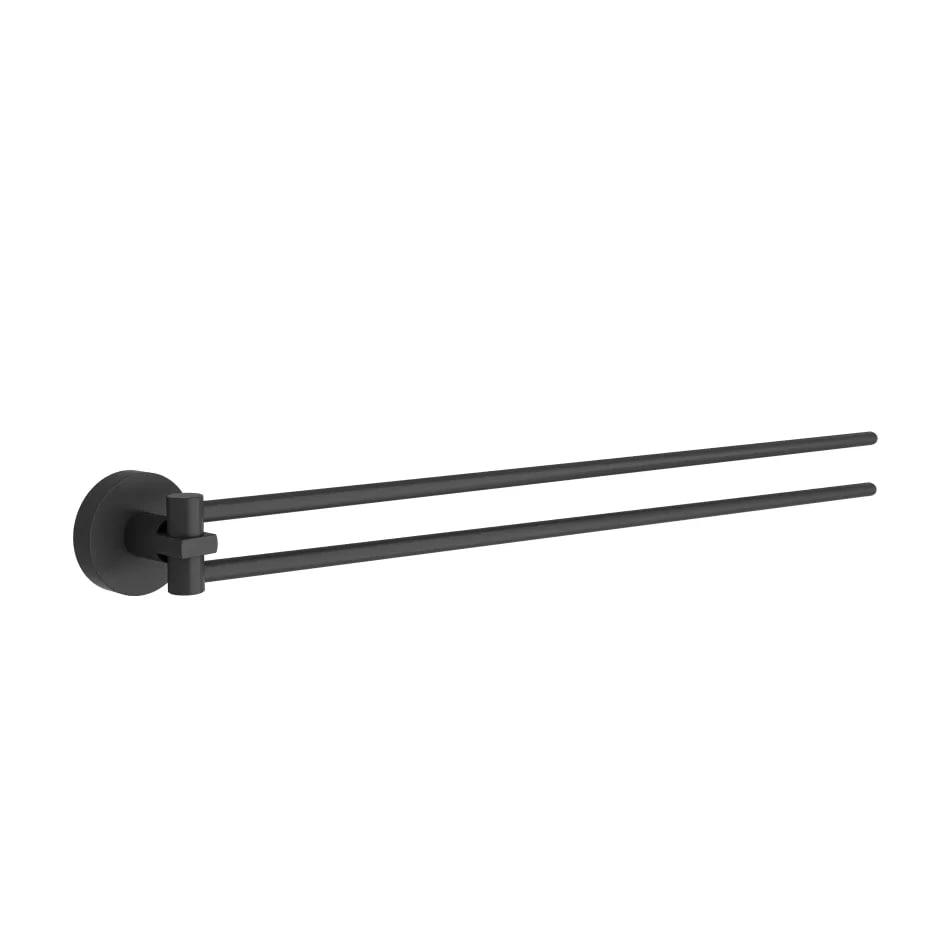 D100 black полотенцедержатель двойной