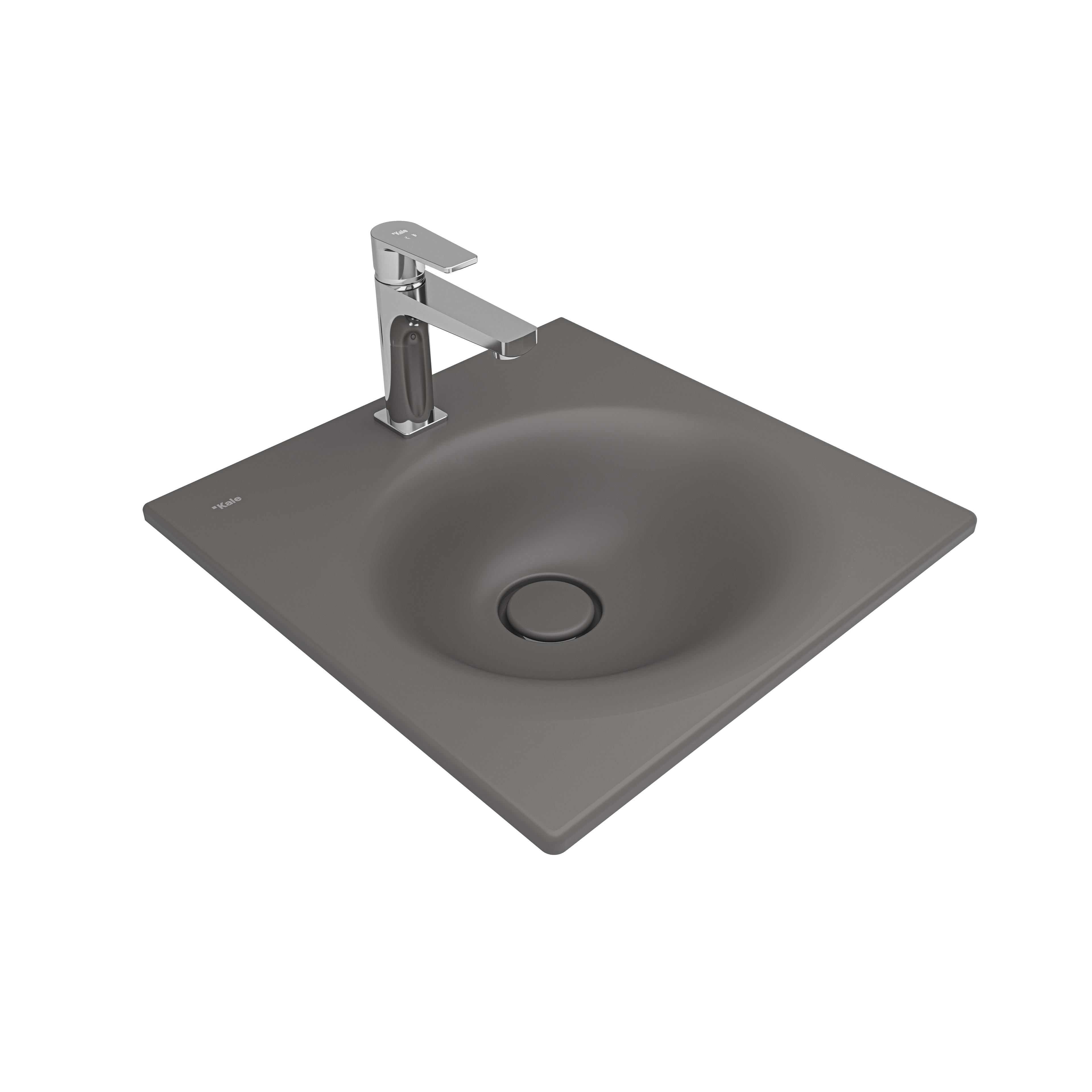 SPIRIT mat antrasit вставная раковина 48x48