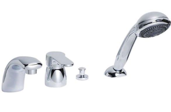 ECOLINE 4 holes Bathtub Mixer Chrome