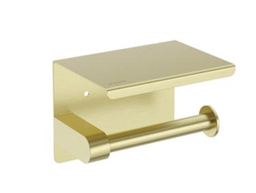 ROUND Держатель для туалетной бумаги, настенный - с полкой - 133x100x105 mm