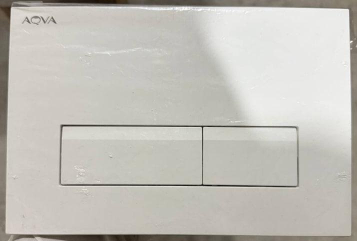 AQVA Square White Dual Flush Control Plate