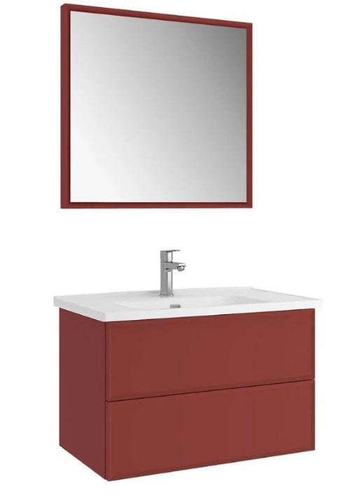 ZETA 80X50 CM GUL KURUSU раковина с тумбой и зеркалом