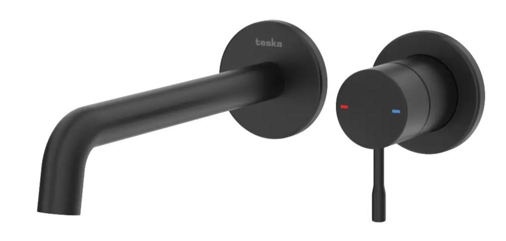 ATLAS FULL BLACK MAT смеситель для раковины встроенный