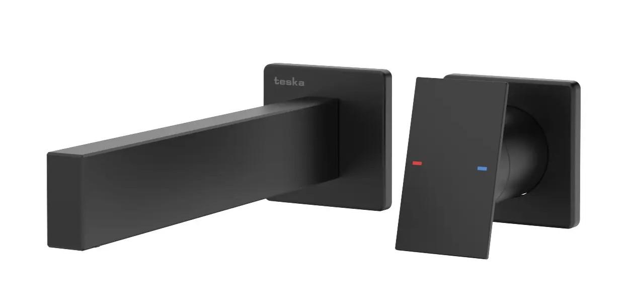 ALAX FULL BLACK MATT смеситель для раковины встроенный